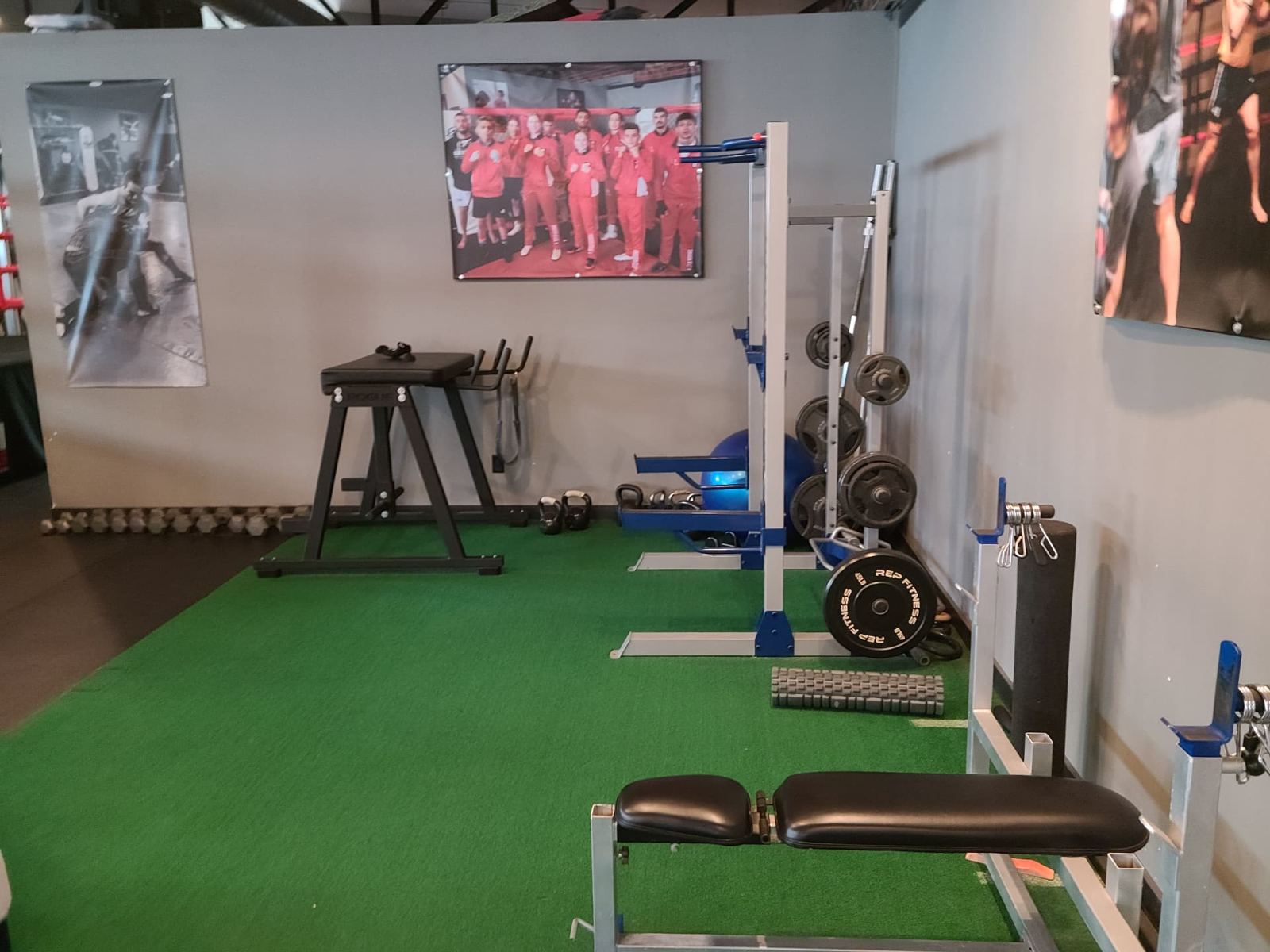 CAGE WALL & WARM UP AREA