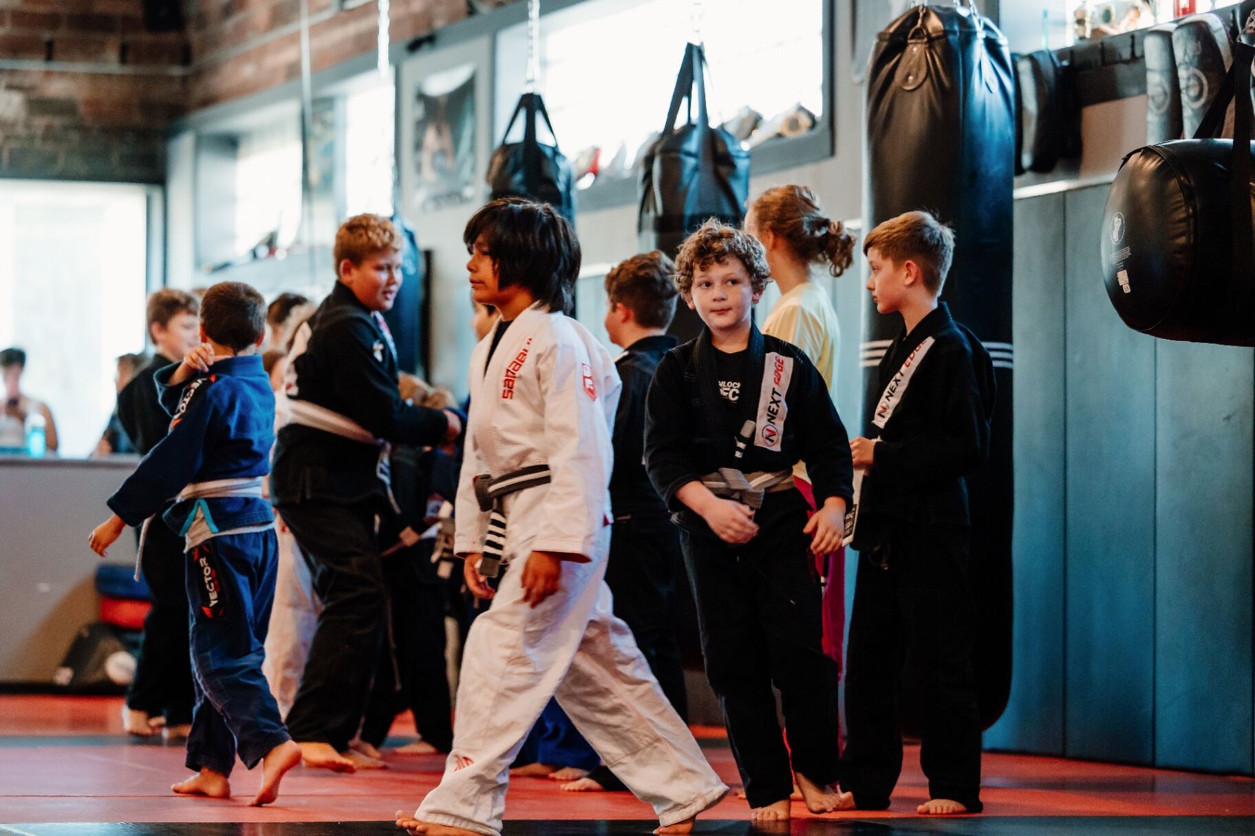 Kids Brazilian Jiu-Jitsu class at Next Edge Academy Sioux Falls